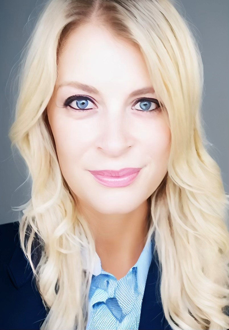 Woman with blond hair